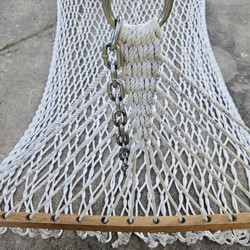 Genuine‎ Hatteras Large 6 Ft Dura Cord Rope Hammock Beige